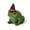 green, variant on Witch Hat Frog Figurine, 4.55 in Multicolor Molded Halloween Tabletop Ornament for Desk, Shelf, Mantel and Party Decor