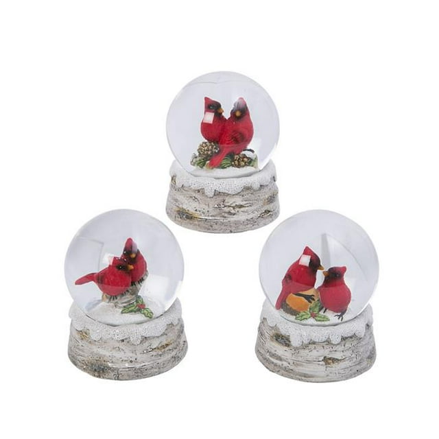 Gil 2488190EC Boules à Neige en Résine Cardinal de 4,25 Po, Rouge - Ensemble de 3