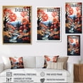 thumbnail image 4 of Designart "Farmhouse Red And Grey euphony I" Landscape & Nature Floater Framed Canvas Print, 4 of 7