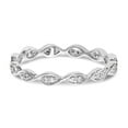 thumbnail image 2 of 14k White Gold Round Diamond Eternity Wedding Band Vintage Anniversary Ring Size 8.5 - 1/2 Ct., 2 of 3