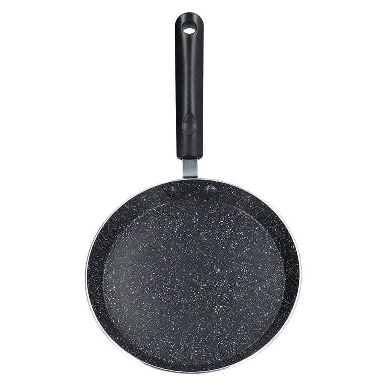 Flat Bottomed Frying Pan, Stone 8in Kitchen Pancake Pan Safe Nonstick For  Restaurant For Electric Stove For Induction Cooker Black
