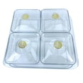 thumbnail image 3 of Plato de frutos secos, plato de caramelos y frutos secos con tapa, caja de almacenamiento de alimentos de lujo, bandeja para servir aperitivos, plato blanco 4 rejillas, 3 of 9