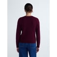thumbnail image 3 of Free Assembly Women's and Women's Plus Cashmere Cable Knit Sweater with Puff Sleeves, Midweight, Sizes XS-4X, 3 of 5