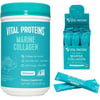 Vital Proteins Marine Collagen Peptides Powder Supplement 7.8 oz Canister + Stick Packs (10 g) (Box of 20)
