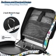 thumbnail image 4 of FORMRS Zipper Binder with Shoulder Strap 2-inch Ring 500 Sheet Capacity File Bag, Blue Doodle Pattern, 4 of 5