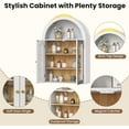 thumbnail image 6 of EAG Arched Wall Cabinet, Bathroom Medicine Cabinet with Glass Doors & Adjustable Shelves, Floating Storage Cabinet for Wall Over The Toilet Storage Cabinet Space Saver, 6 of 10