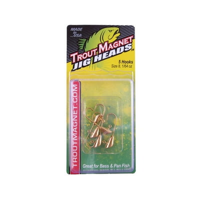 Leland Lures Trout Magnet Replacement Jig Heads 5 Piece Pack - Gold