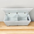 thumbnail image 4 of YIYADO 39.4" Top Opening Cat Litter Box Enclosure, White Hidden Litter Box Cabinet, Dog Proof Cat Washroom, MDF Heavy-Duty Side Table with 150LBS Max Load for Large Indoor Cats, 4 of 6