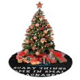 thumbnail image 4 of Falda para árbol de Navidad con puntadas, suave y divertida, decoración navideña de granja con cuello para árbol de Navidad de 48", 4 of 4