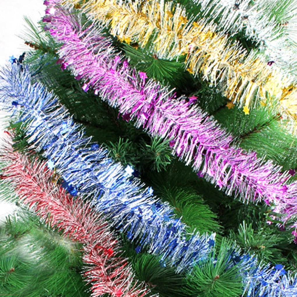 Destyer Christmas Colorful Garland, Gold Star Colorful Garland for Christmas Tree Decorations
