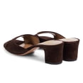 thumbnail image 4 of YDN Women Open Square Toe Slide Sandals Slip on Low Chunky Heel Mules Casual Dressy Shopping Heeled Slides Size 16 Brown, 4 of 5
