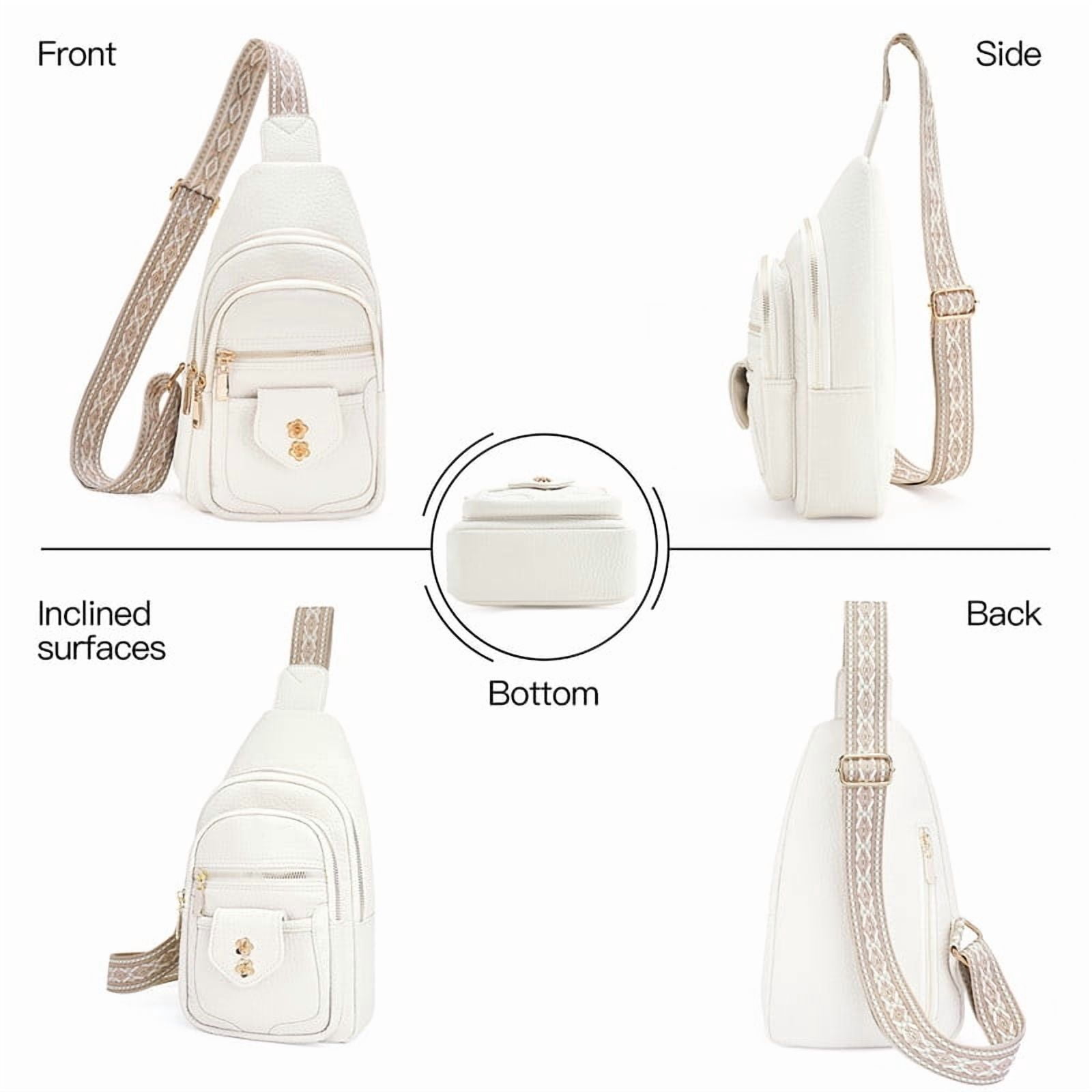 GAEKEAO Sling Bag Crossbody Bags for Women Vegan Leather Fanny Pack Chest Travel Anti Theft Purse Shoulder Bag handbags Gifts