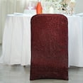 thumbnail image 2 of BalsaCircle 6 Burgundy Solid Spandex Stretch Metallic Folding Chair Covers Slipcovers, 2 of 9