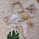 thumbnail image 5 of Trajes de Baño de Bikini de Mujer de Color Sólido Sexy de Moda Dividido con Pantalones, Nylon de Corte Alto para la Piscina de Playa Y las Vacaciones de Verano, 5 of 8