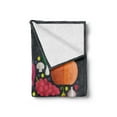 thumbnail image 2 of Food Soft Flannel Fleece Throw Blanket, Healthy Eating Concept Graphic with Cartoon Natural Nourishment Heart, Cozy Plush for Indoor and Outdoor Use, 50" x 70", Multicolor, by Ambesonne, 2 of 5