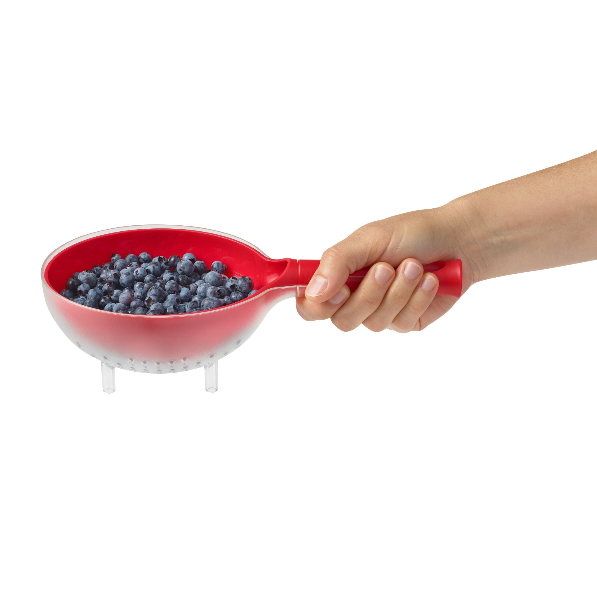 Starfrit Passoire à baies, Couvercle troué amovible, S'utilise à une main, Rouge STARFRIT PASSOIRE À BAIES