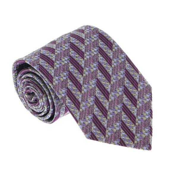 Missoni U5097 Lavender/Violet Chevron 100% Silk Tie for mens