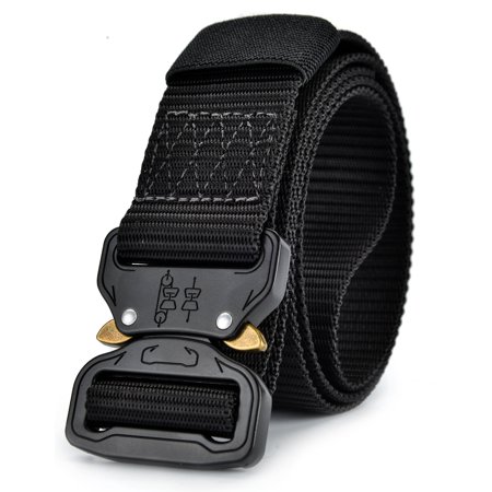 Men's Tactical Military Heavy Duty Nylon Metal Buckle Quick Release Outdoor Rigger's Webbed Belt (Style (Best Tactical Belt 2019)