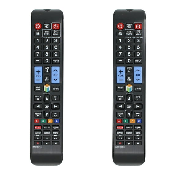 2-Pack AA59-00784C Remote Control Replacement - Compatible with Samsung UN46D7500 TV