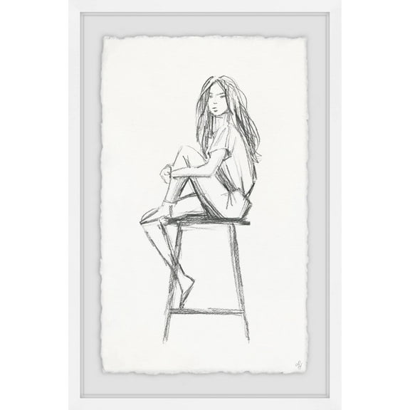 MARMONT HILL Only Girl' Framed Painting Print - Multi-Color 8 x 12