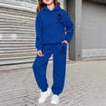 thumbnail image 2 of Girls Outfit Printed Cute Sweatshirt Indoor for Girls Breathable Wide Leg Stylish Summer Children Pants Set, 2 of 4