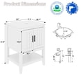 thumbnail image 2 of Eclife 24" Freestanding Bathroom Vanity Set with Vessel Sink, without Mirror, 2 of 9
