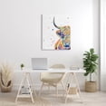 thumbnail image 2 of Vivid Cattle Face Farm Animal Animals & Insects Graphic Art Gallery Wrapped Canvas Print Wall Art, 2 of 7