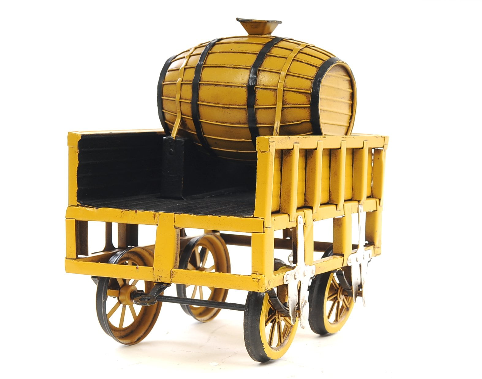 Handcrafted Yellow Iron Stephenson Rocket Steam Locomotive Model