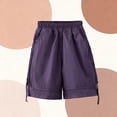 thumbnail image 5 of AINIYS Boys Cargo Shorts Multi Pocket Design Sturdy with Elastic Waist Closure for Hiking and Camping Trips Purple 5-6 Years, 5 of 9
