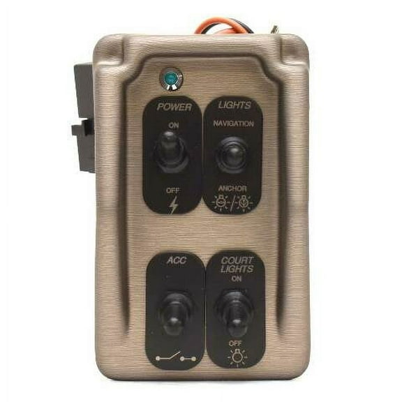 Triton Boat Switch Panel 334096 | 210 Pro Bronze Colored Plastic