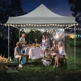 thumbnail image 5 of HOTEEL 10x10 ft Canopy with Extended Awning, Heavy Duty EZ Pop up Folding Canopy Tent with Roller Bag, Rainproof&Sunproof Awning Gazebo Shelter for Party Events, Market, Vendor, Gray, 5 of 8