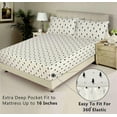 thumbnail image 4 of RUVANTI Flannel Sheets Twin Size - 100% Cotton Double Brushed Twin Sheets Set, Deep Pockets 16 Inches, All Seasons Breathable & Extra Soft Bed Sheets, Warm & Cozy, 3 Piece, Black Cat, 4 of 8