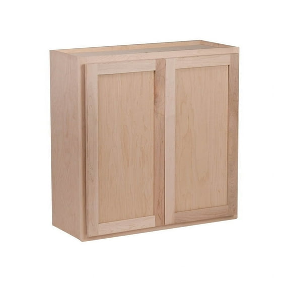 RTA Cabinets USA Raw Maple 2 Door Wall Cabinet | 30"Wx36"Hx12"D