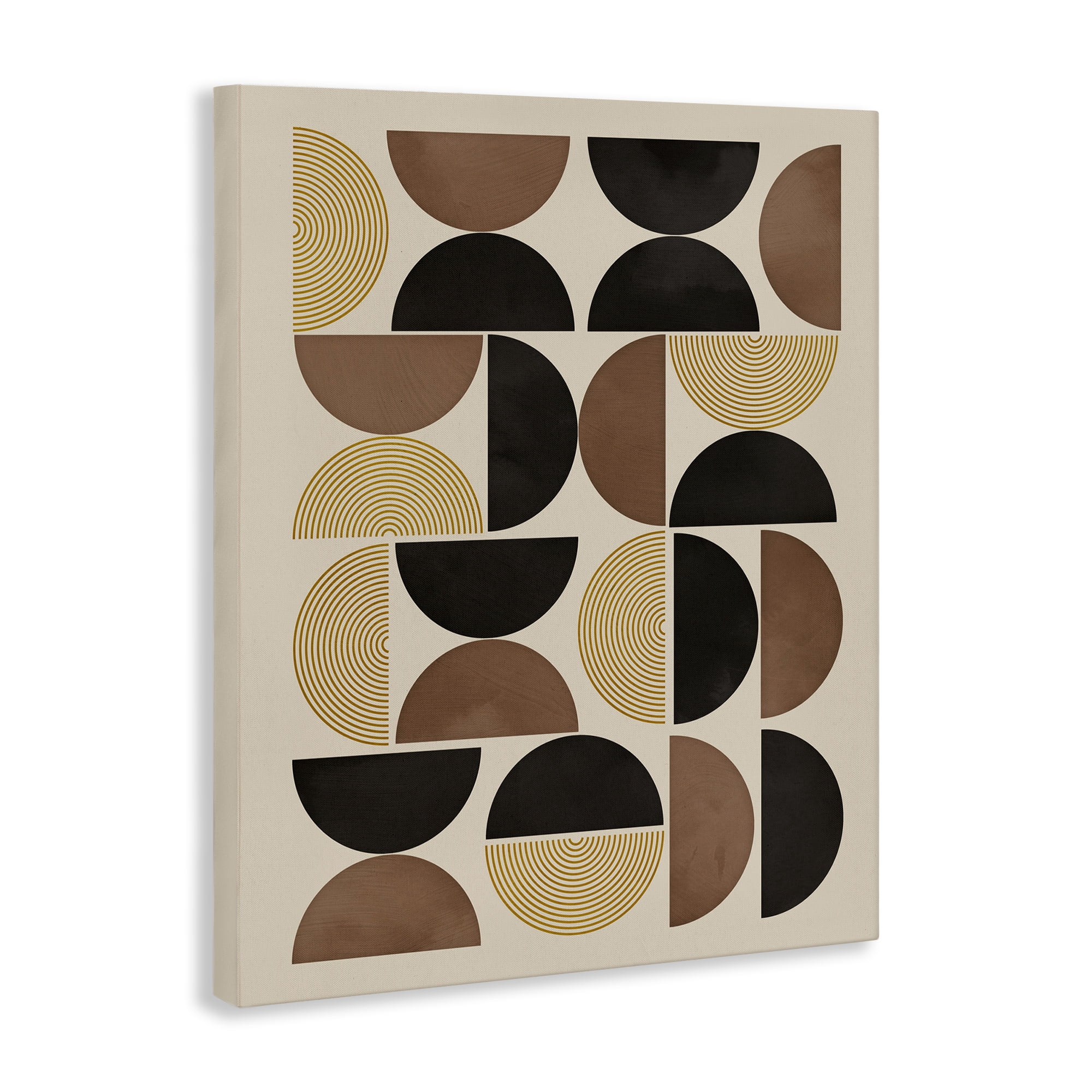 Stupell Industries Midcentury Geometric Arches Abstract Painting Gallery Wrapped Canvas Art Print Wall Art, 24 x 30