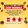 thumbnail image 5 of Premium Ground Coffee - from Caf? El Morro. 250g (8.83 oz) (Pack of 4) Gourmet Dark Roast Espresso Coffee, Pure Ground Coffee, Vacuum Pack, 5 of 6