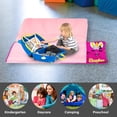 thumbnail image 3 of KAINSY Personalized Toddler Sleeping Mat for Preschool, Slumber Bag with Pillow and Blanket, Custom Name Daycare Nap Mat for Kids, Rose Red Sleep Mat for Kindergarten Girls, 3 of 8