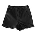 thumbnail image 6 of Only Moment Women's Summer Sweat Shorts Polyester,Cotton High Waisted Summer Workout Lounge Shorts with Pockets High Waisted Jean Shorts Wowomen Black,XL, 6 of 7