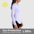 thumbnail image 5 of Avrnliq Womens Purple UPF 50+ UV Sun Protection Long Sleeve Rash Guard Quick Dry 4 Way Stretch Thumb Hole Outdoor Swim Hiking Active Top,Size S, 5 of 6