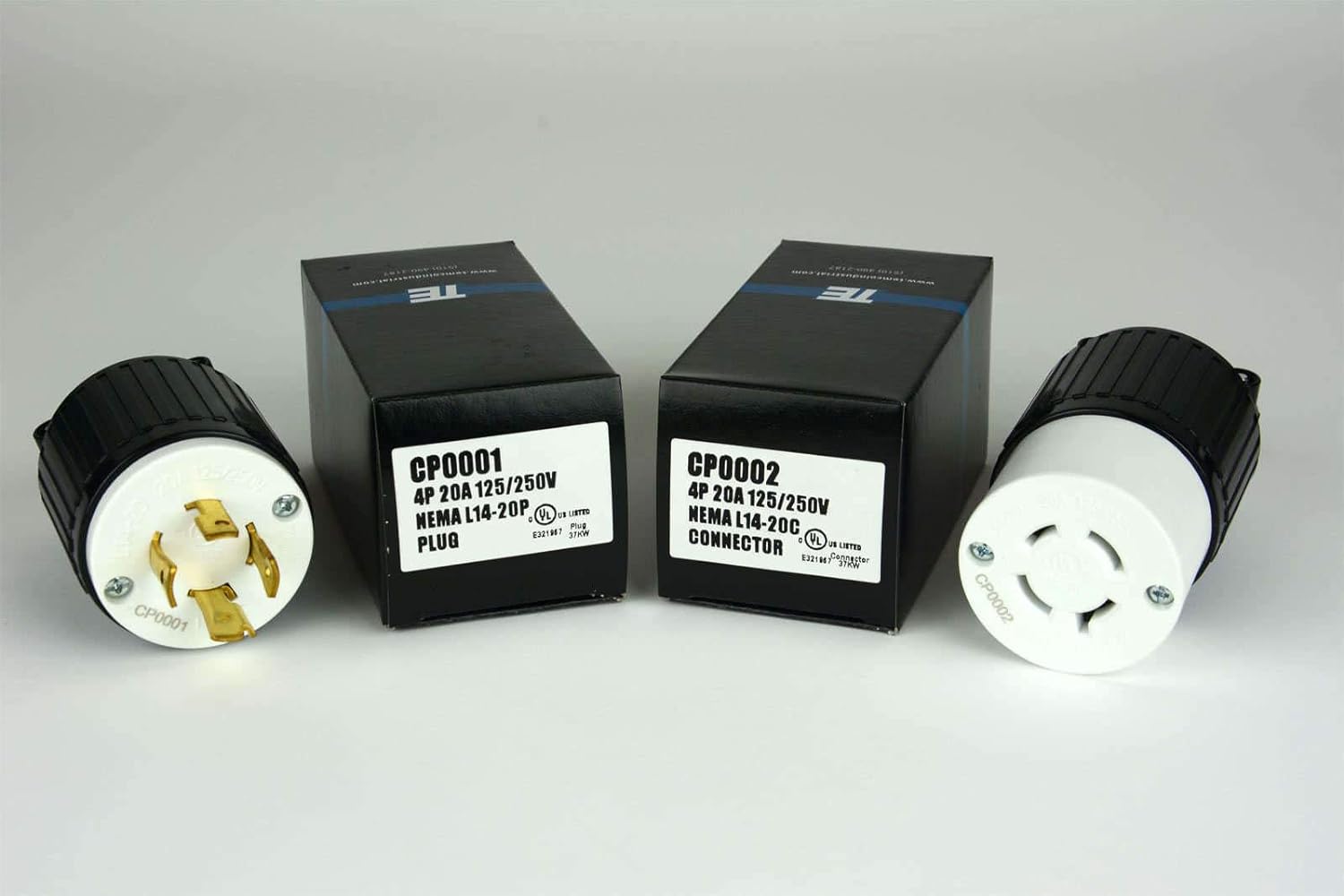 / L14-20R Plug Set 20A 125/250V Locking UL Listed / Generator
