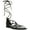 Black, variant on Womens Ainsley Faux Leather Caged Gladiator Sandals