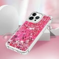 thumbnail image 5 of Case for iPhone 16 Pro Case Glitter Bling Liquid Cute Clear Phone Case,Floating Quicksand Shockproof Protective Bumper Soft TPU Cover for iPhone 16 Pro 6.3 inch Love Pink YB, 5 of 14