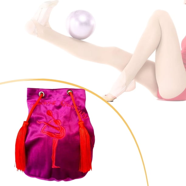 Bolsa de mano para pelota de gimnasia rítmica, bolsa de almacenamiento portátil, suministros deportivos para gimnasio, baile, competición, ejercicio y Rosa roja S