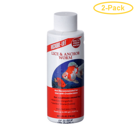 Microbe-Lift Lice & Anchor Worm 4 oz (Treats up to 480 Gallons) - Pack of (Best Way To Treat Lice)