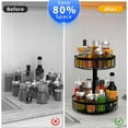 thumbnail image 2 of Lazy Susan Organizer 2 Tier Turntable 10 inch, BOIVSHI Rotating Spice Racks for Pantry Cabinet Cupboard Organizer Table Black, 2 of 9