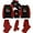 Noir, variante sur Fashnice Maman Papa Enfant Vêtements de Nuit Taille Élastique Ensemble de Pyjamas Assortis pour la Famille Hauts et Pantalons Vêtements de Nuit Ensembles de Pyjama de Noël Noir Maman L