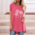 thumbnail image 2 of Pompotops Chemises Mode Décontractée pour Femmes Manches Courtes Tee-Shirt Ample Tunique Blouse, 2 of 4
