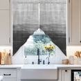 thumbnail image 2 of Swag Curtain Valances Black Beach Ocean Swag Valances for Kitchen Windows Ombre Abstract Oil Painting Short Topper Curtains Valance Tier Pair for Kitchen Bedroom Living Room Bathroom 28"x36", 2 of 8