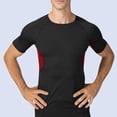 thumbnail image 2 of Soft T Shirts for Men Men Black Shirt Men's Compression Shirts Short Sleeve Athletic Workout Shirt Rash Guard Base Layer Running Gym Undershirt Gear, 2 of 9