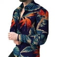 thumbnail image 5 of Camisas florales de moda para hombres, camisas de manga larga con solapa con estampado 3D, gráficos geniales, ropa informal vintage de calle para hombres, tops, 5 of 5