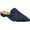 Navy Blue, variant on Women's Flat Mules Point Toe Loafer Mule Flats Backless Slip On Slides Loafer Shoes